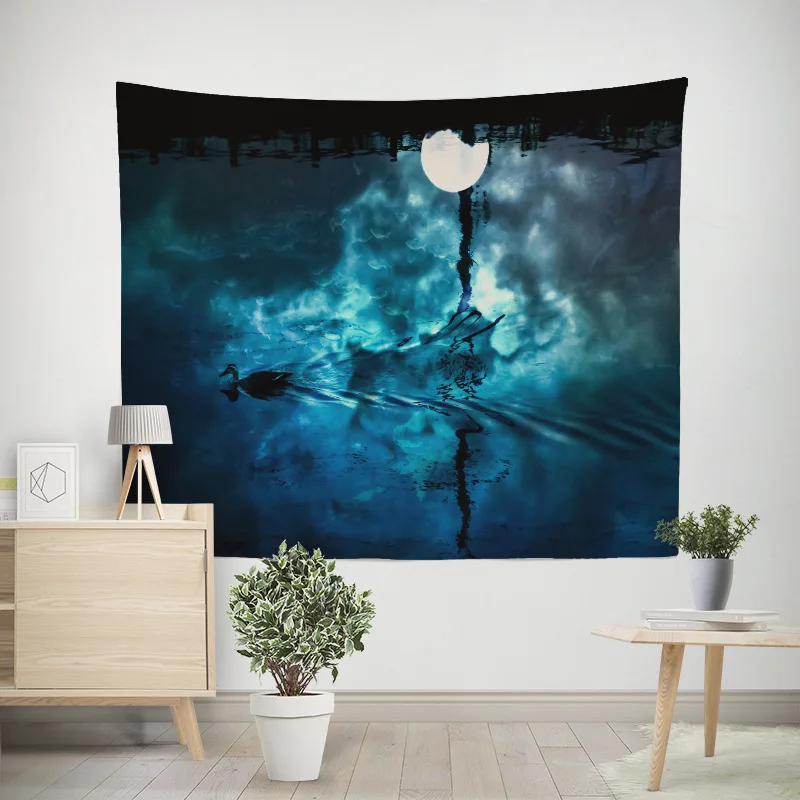 

Starry Moon Tapestry Bohemian Bedroom Wall Decoration Tapestries Panoramic Wallpaper Wall Decorations Tapestries Tapiz De Pared