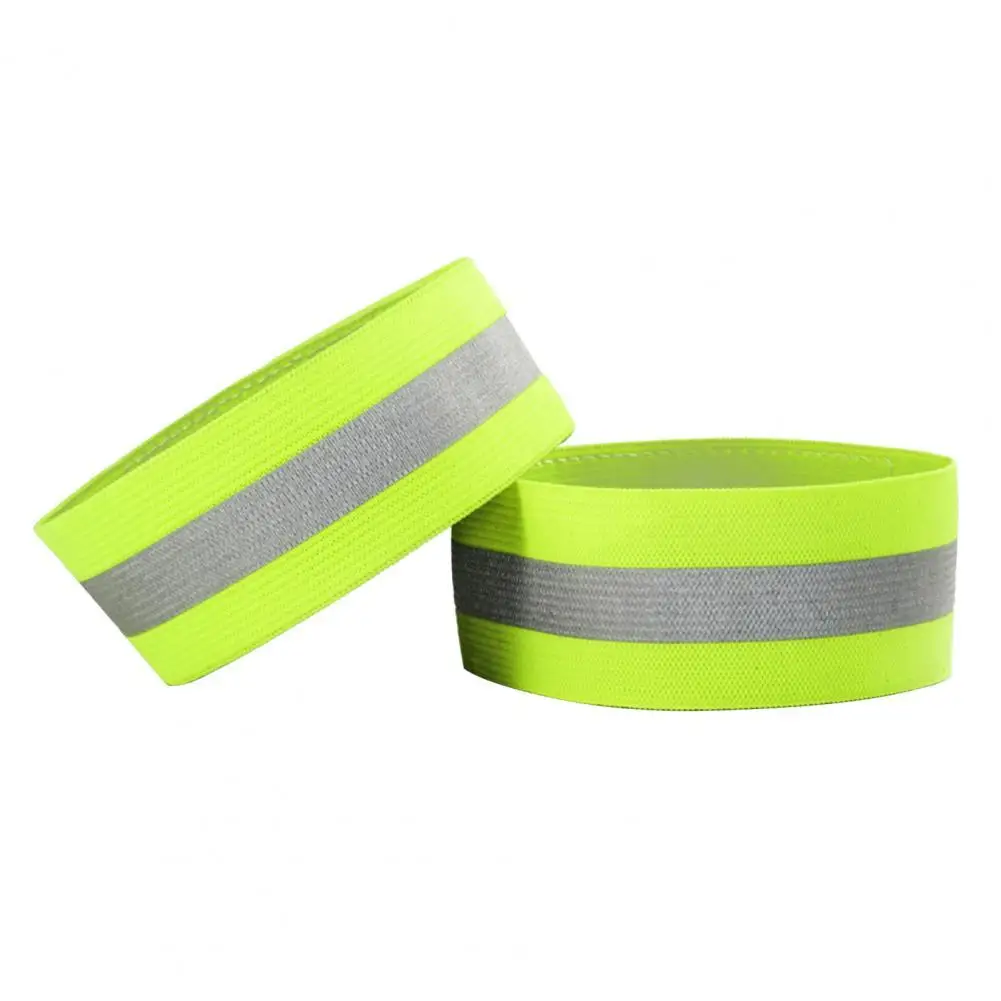 

2Pcs High Light Reflective Band Adjustable Wear-resistant Luminous Warning Leg Strap Night Running Safe Strap for Outdoor Sports