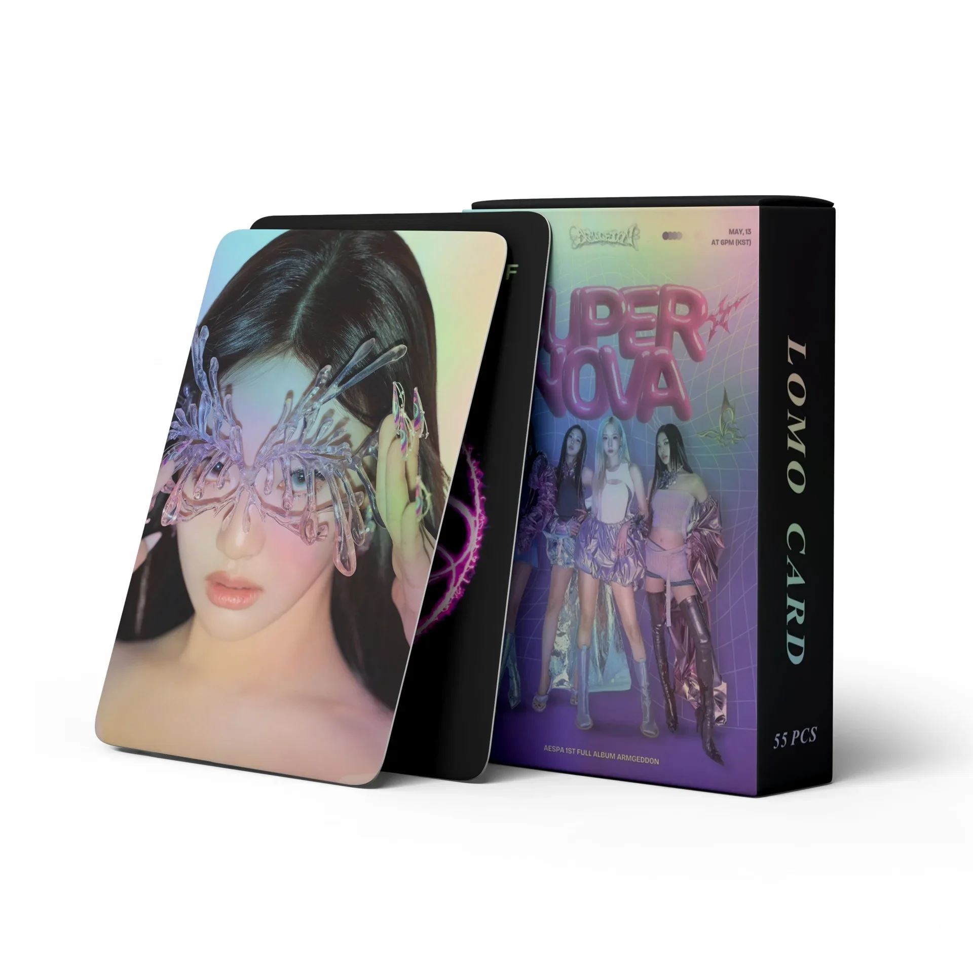 Lomo Cards Idol New Album Armageddon Supernova Lomo Card Photocard NINGNING WINTER KARINA GISELLE HD Printed Postcard 55Pcs Fans Gifts