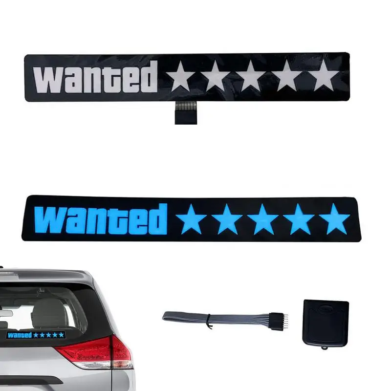 

Windshield Electric Wanted Car Stickers Car Decal Windshield Decor Car Window Sticker Glow Panel Decoration Accessories For