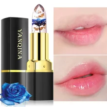꽃 젤리 꽃 온도 색상 변경 립스틱, 방수 지속 모이스처라이저, 립 밤, 입술 케어, 여성 입술 화장품