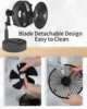 Foldable Fan Foldaway Oscillating with Remote Control, 10800mAh Battery Operated Fans, Portable for Outdoor, Courtyard, Beach 6