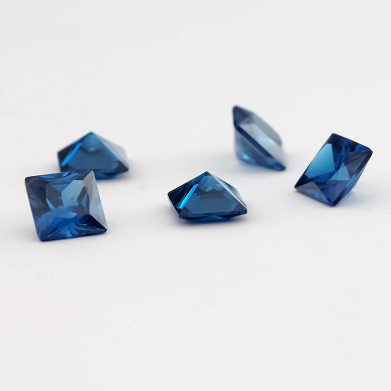 Quadratische Form Prinzessin geschnitten lose Zirkonia 5a cz Steine grün Meer blau Kaffee Tansanit Farbe Größe 3x3 ~ 10x10mm – Detail 10