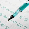 Piston Filler Transparent Calligraphy Brush Soft Brown Weasel Hair Brush Pen with Simple Box Creative Fountain Pen Style 2