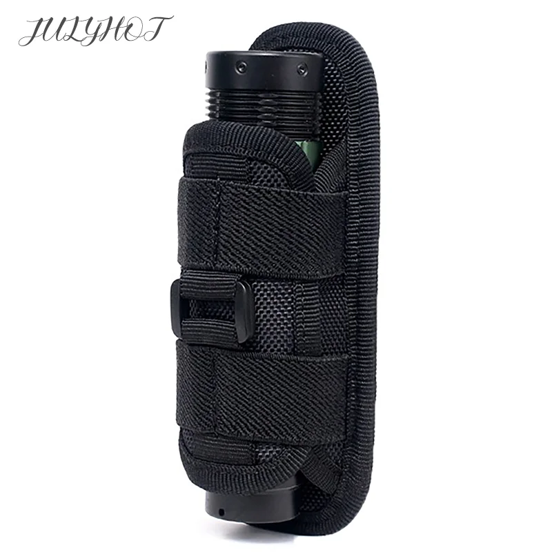 

Tactical Sports Flashlight Holder Multi-Functional 360°Rotation Universal Flashlight Waist Holder Outdoor Hanging Pouch