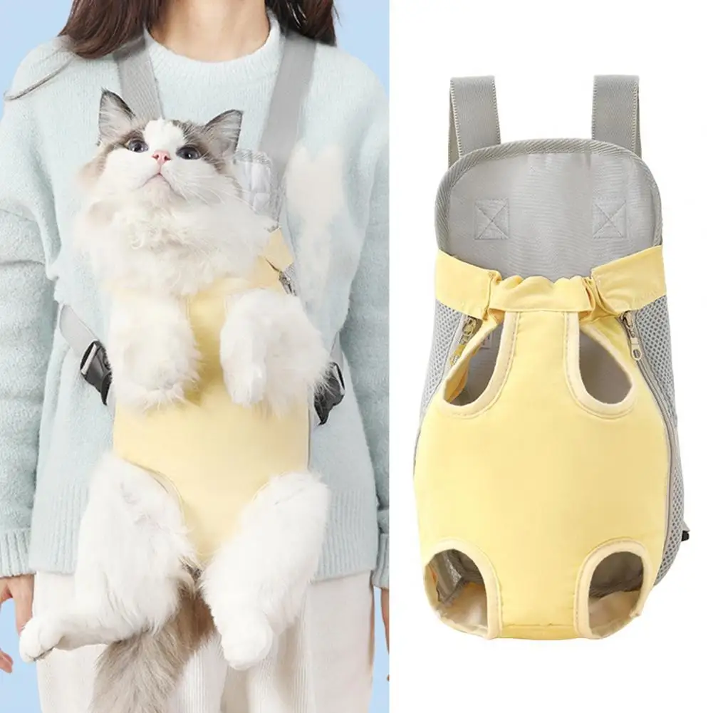 Pet Carrier Backpack with Precise Wiring Adjustable Mesh for Small Dogs Cats Outdoor Travel Hiking Outings