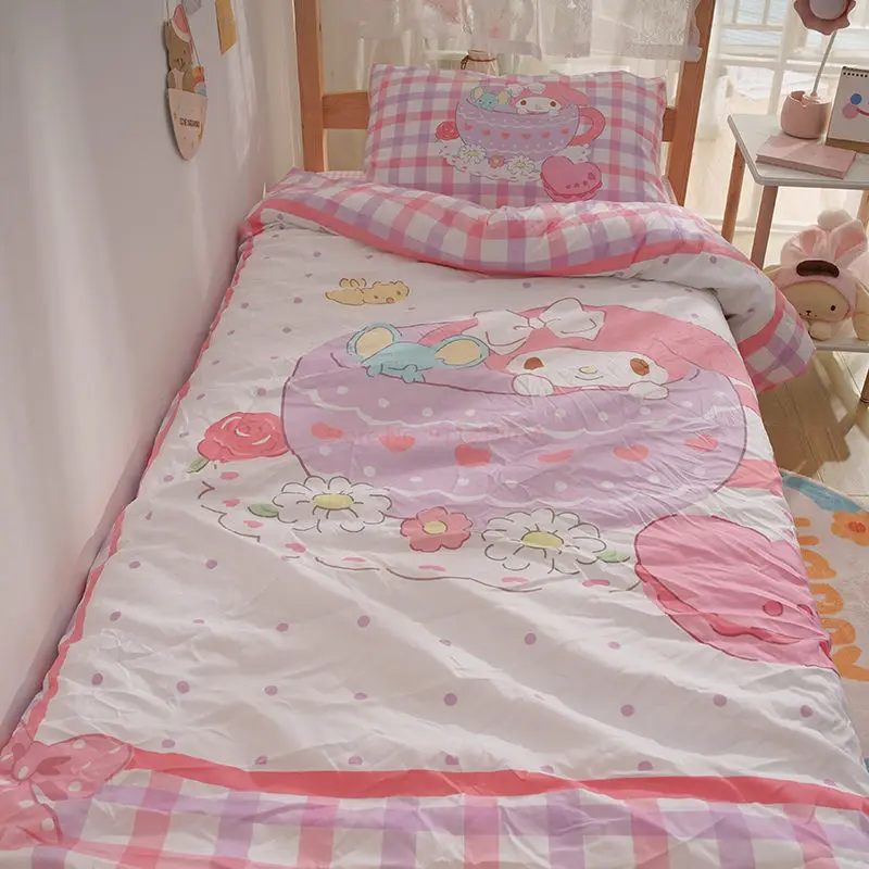 Sanrio Olá Kitty cama Set, Kuromi Cinnamoroll,