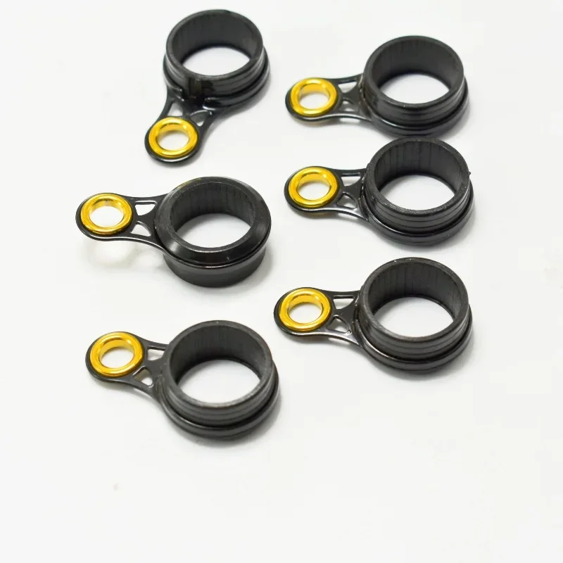 Angelrute Führungsring Edelstahl Schwarz Gold Rod Wire Loop Mehrere Größen DIY Zubehör