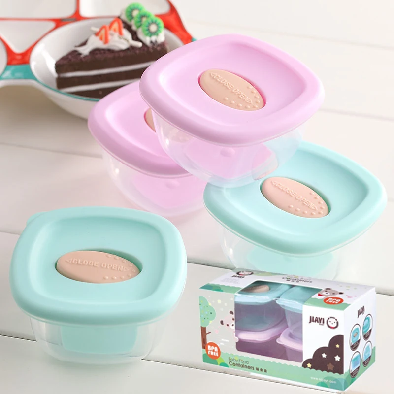 Complementary Food Box Baby complementary food storage box portable mini airtight preservation box Kitchen Storage Box 4Pcs baby food storage containers portable food storage box