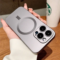 Premium Magsafe Magnetic Wireless Charging Case with Glass Lens Protection and Soft Matte Finish - iPhone 12 Pro (Gray)