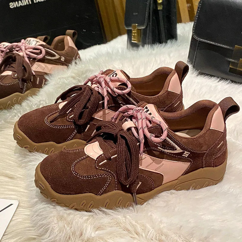 Footwear Comfortable Casual Sneakers Lace Up Shoes For Ladies 2025 New Outdoor Fashion Female Breathable Women Sneakers Shoes 4