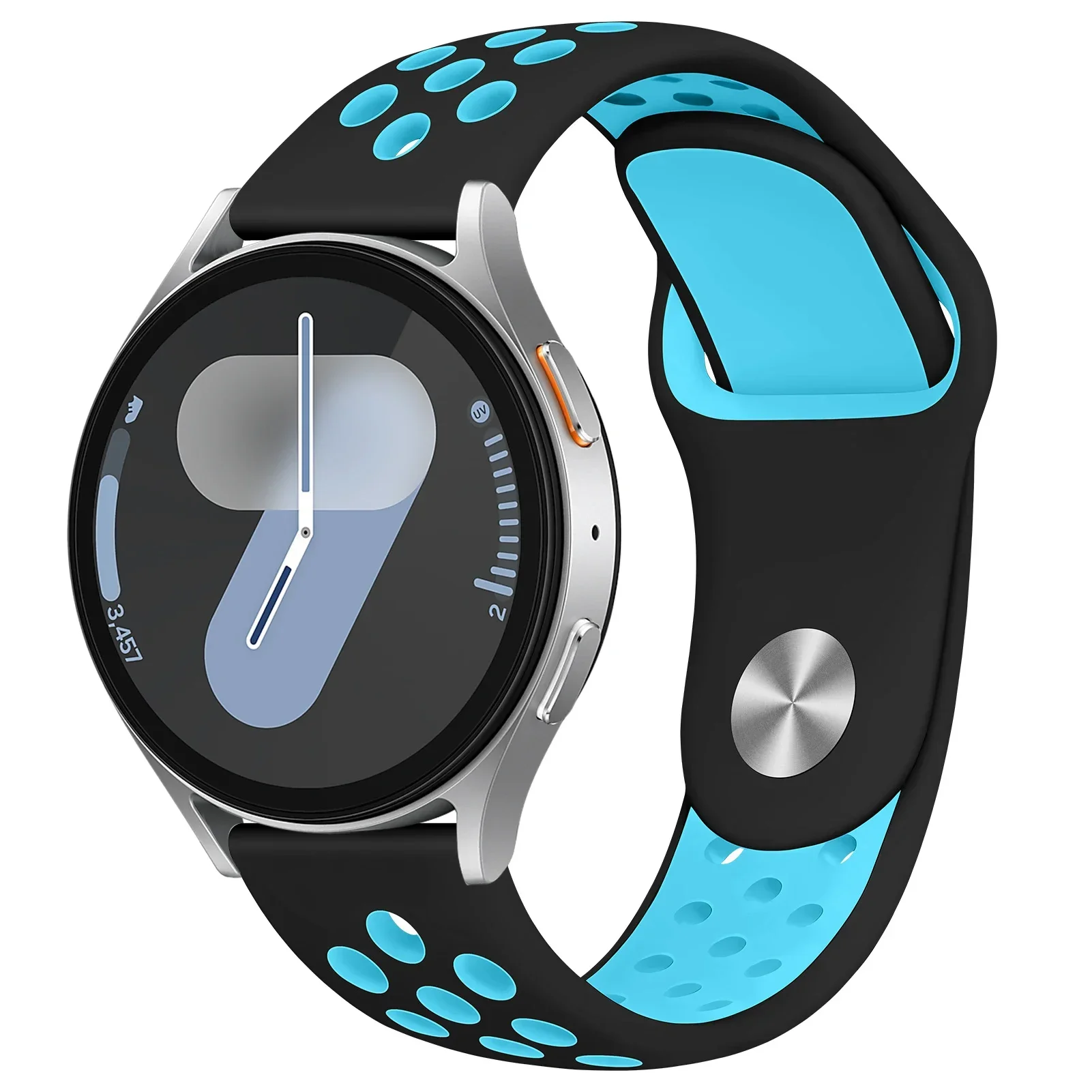ตัวเลือกสินค้า สายซิลิโคนยืดหยุ่น 20-22 มม. สำหรับ Samsung Galaxy Watch 7/6/5 40-44 มม. และ Huawei Gear S3 43-47 มม.