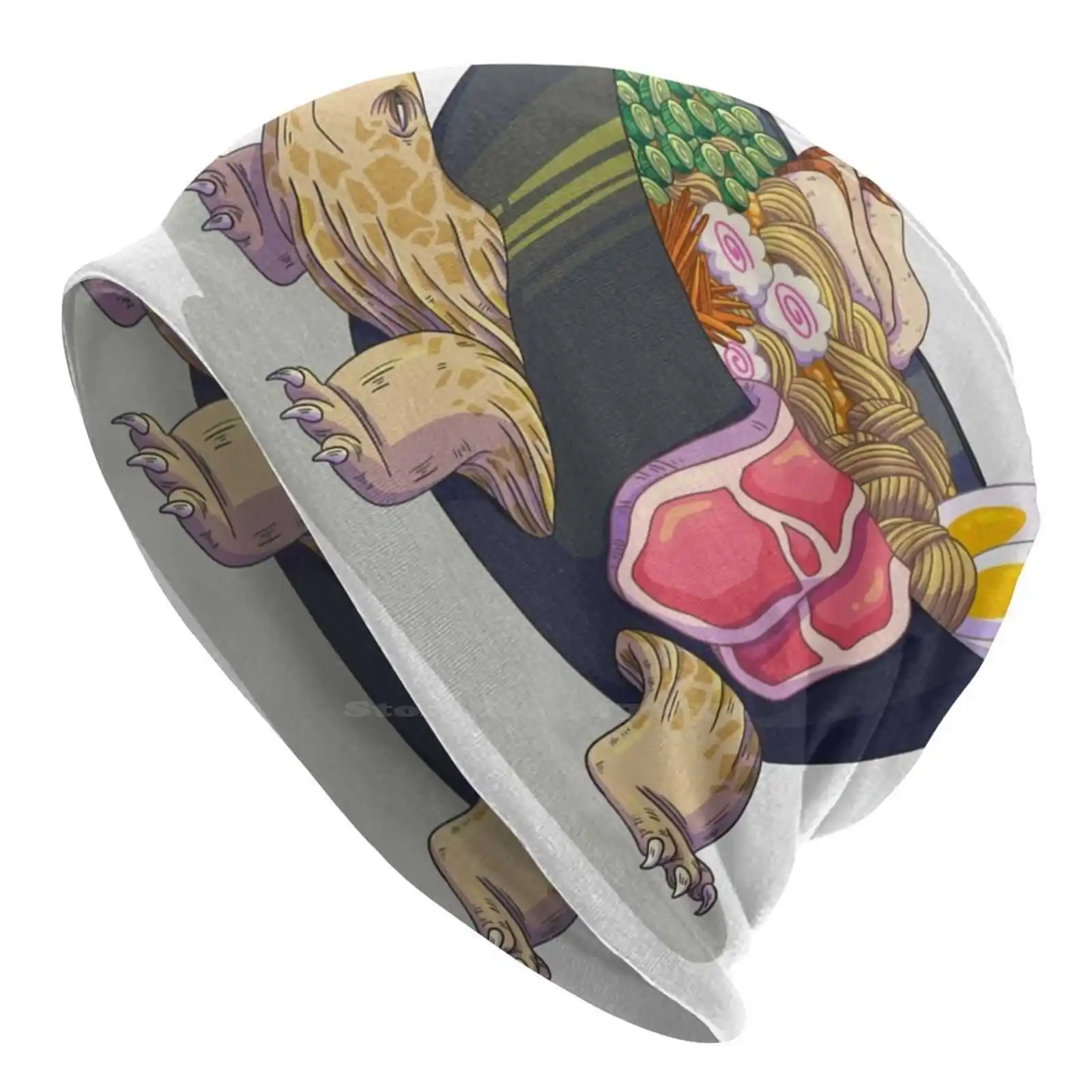 Ramen Tortoise Cappello Lavorato A Maglia Warm Beanie Outdoor Caps Ramenbowl Tartaruga Mapleavenue Monster Noodles Uova Giapponesi