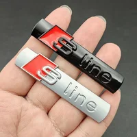 2 pièces 3D métal Sline Logo S ligne emblème voiture garde-boue Badge autocollant pour Audi A1 A2 A3 A4 A5 A6 A7 Q2 Q3 Q5 Q7 SQ5 RS5 TT accessoires 2