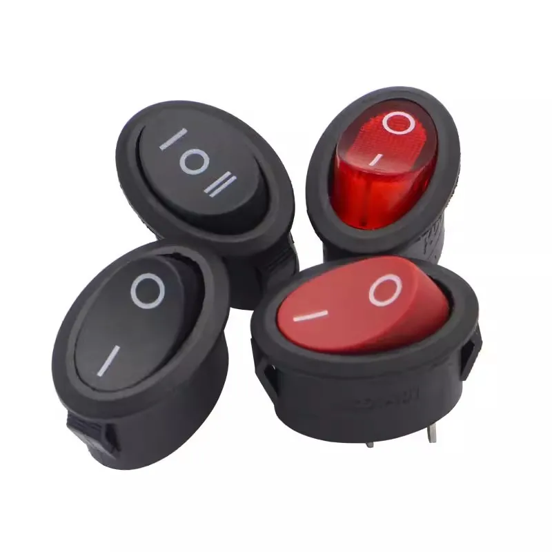 Electric kettle Electric kettle Power supply rocker Round with light boat oval switch 2/3 pin 2/3rd gear 6A/250V
