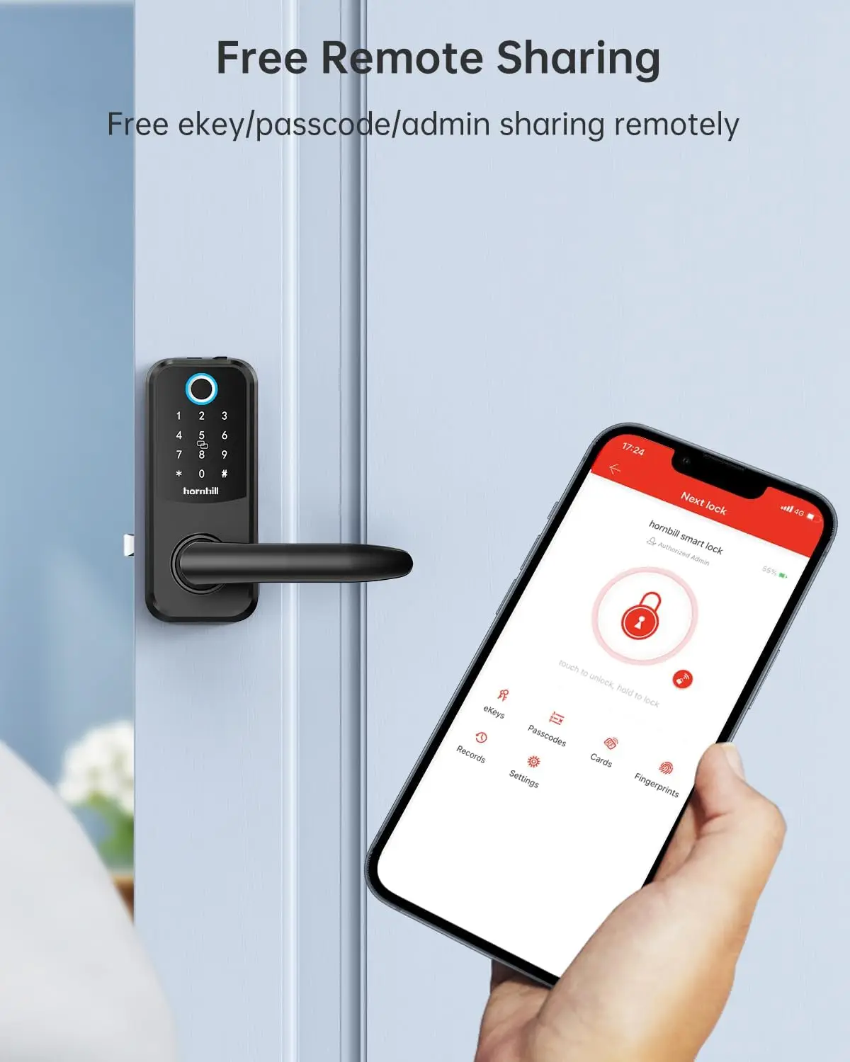 Fingerprint Smart Door Lock Handle: Entry Door Lock