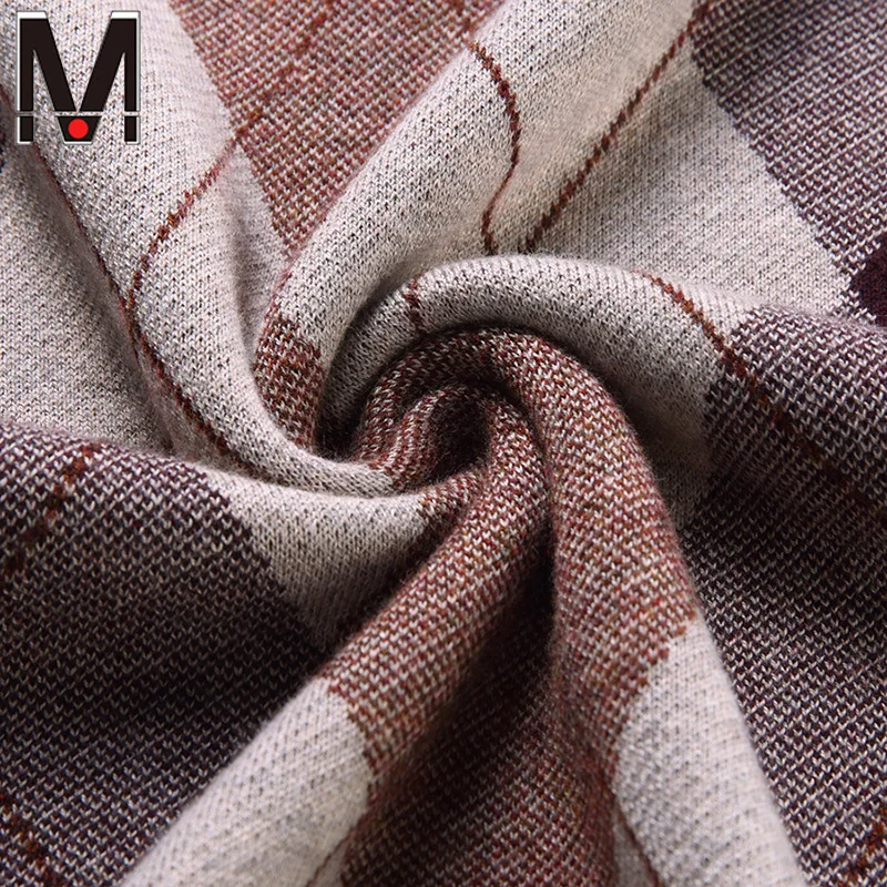 Autumn and Winter New Knitted Fashion Men's Thickened Sweater Tank Top Daily Work Coat Knitted Sweater Tank Top