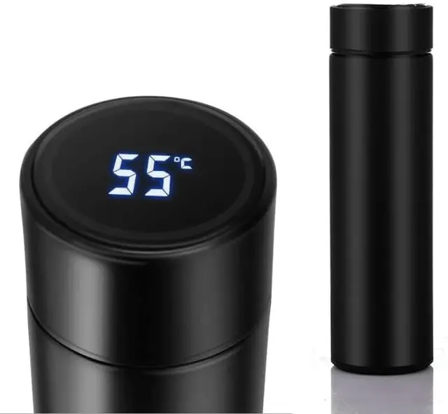 Coffee Cup, Teapot, Smart Sports Bottle with LED Temperature Display, 17 Oz Insulated Stainless Steel Water Bottle 4