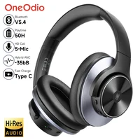 Oneodio A10 Bluetooth 5.4 Headphones Hybrid Active Noise Cancelling With Hi-Res Audio Over Ear Wireless Headset ANC With 5-Mic