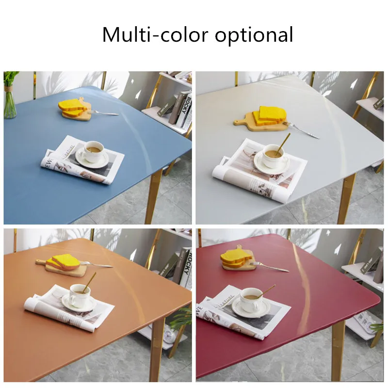 Waterproof Oilproof Tablecloth PU Leather Table Cover Student Desk Mat