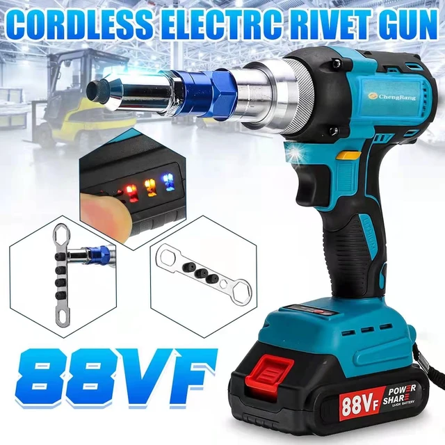 Makita – Pistolet À Riveter Électrique Sans Balais 18v, 2.4-4.8mm, Sans  Fil, Outil De Rivet Automatique Avec Lumière Led Pour Batterie - Pistolet À  Riveter - AliExpress