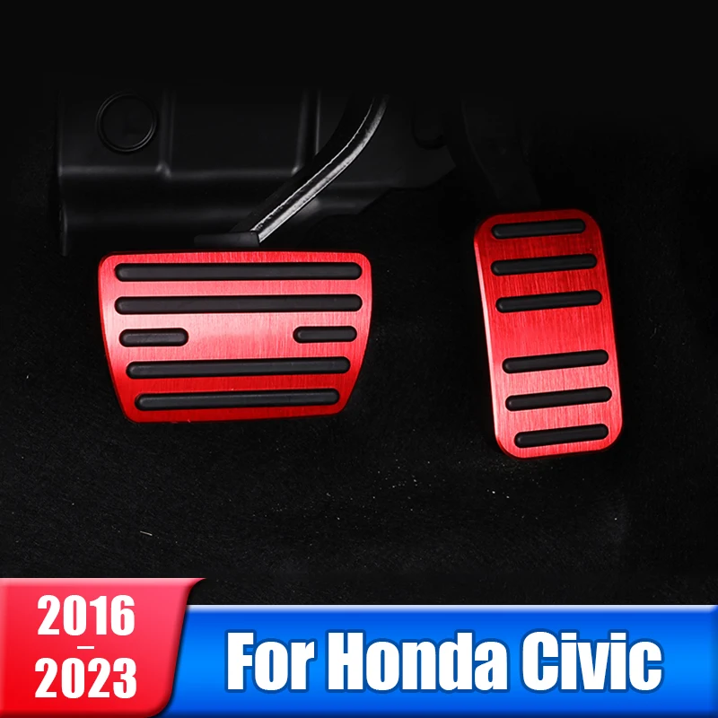 

For Honda Civic 10th 11th Gen 2016 2017 2018 2019 2020 2021 2022 2023 Car Accelerator Brake Foot Rest Pedal Cover Accessories