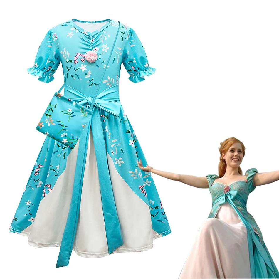 

New Movies Girls Dress Disenchanted Cosplay Costume Outfits Christmas Kids Halloween Carnival Role Play Clothes