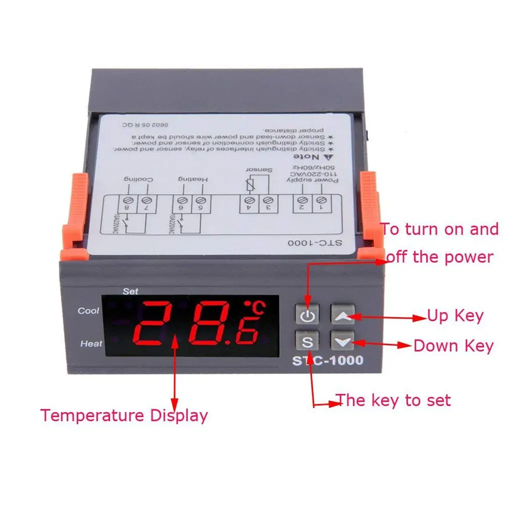 LED Digital Thermostat 220V STC-1000 Professional Digital All-Purpose Aquarium Temperature Controller With Sensor Probe Cable smart thermostat temperature controller