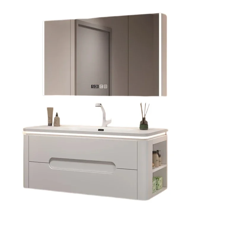 Double Washbasin Cabinet Luxury Bathroom Floor Sinks Column Wc Furniture Drawer Filing Cabinets Storage Shelf Multipurpose Wall