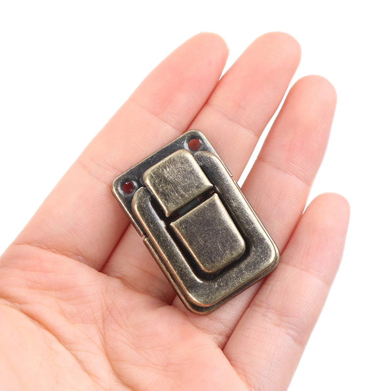 Furniture Hardware Toggle Latches Jewelry Box Hasps Decorative Latches Buckle Clamp Antique Bronze Box Hasps Iron Lock Catch Latches for Jewelry Chest Box Suitcase Buckle Clip Clasp Vintage