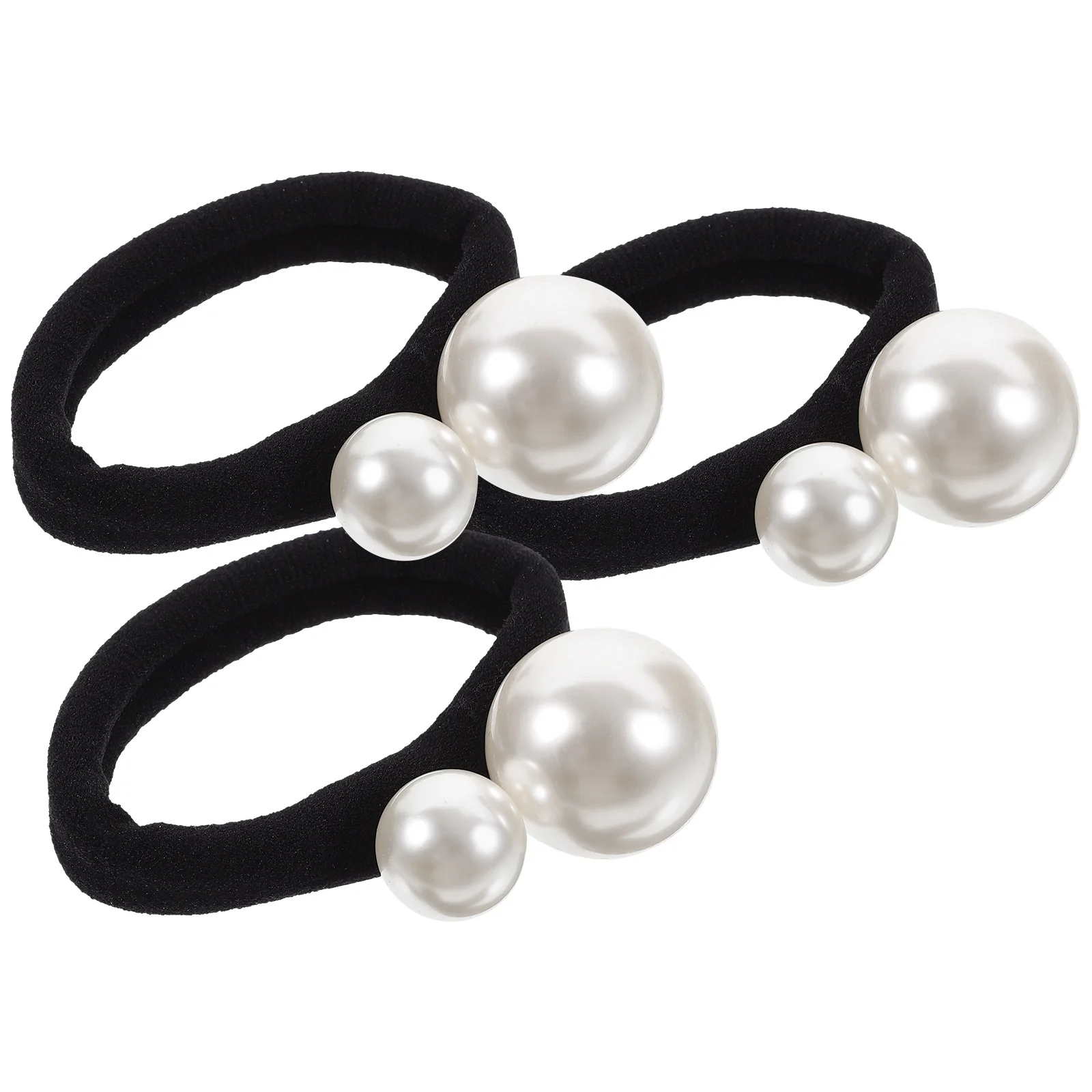 

3 Pcs Pearl Hair Band Ponytail Holders Elastic Hair Accessories for Women Girls