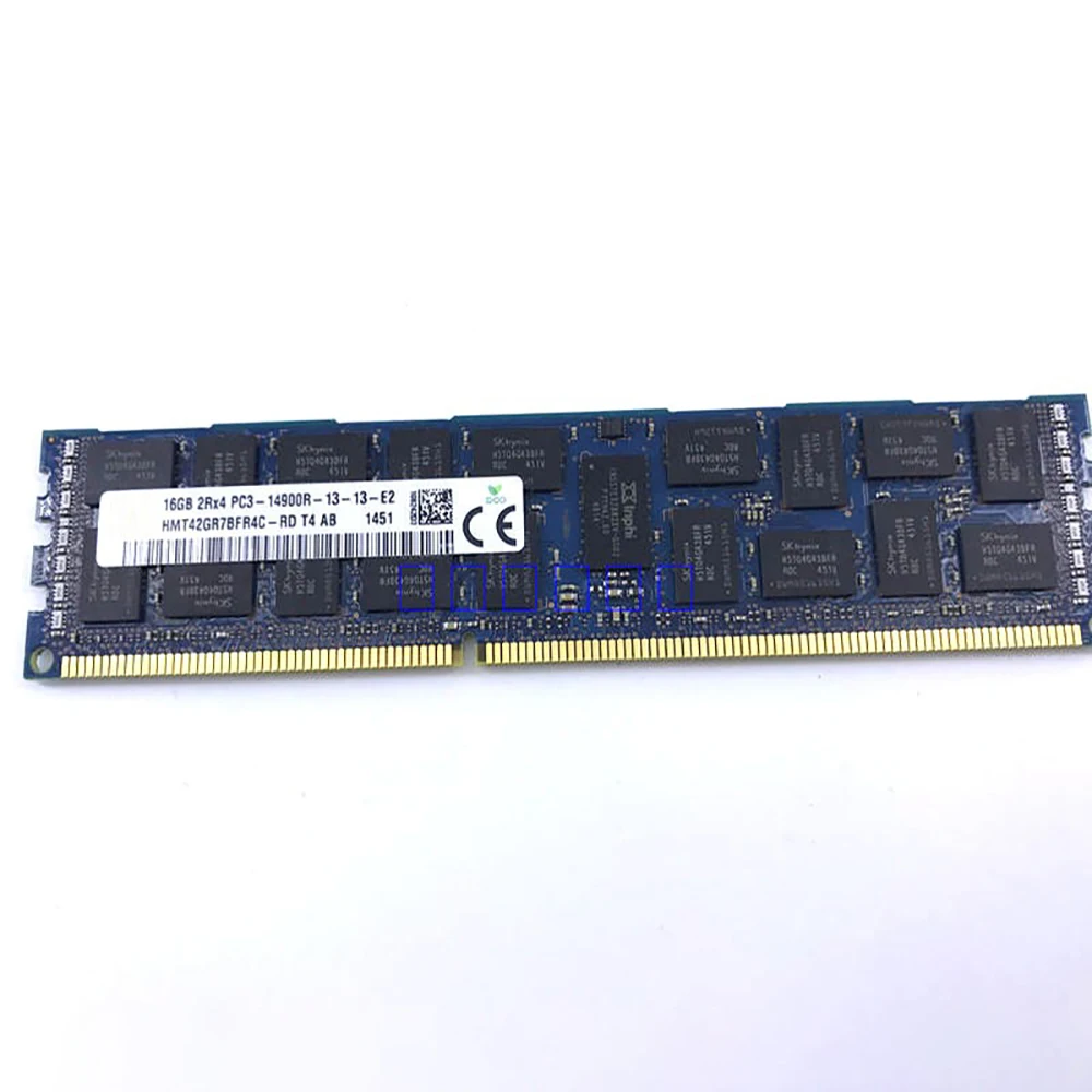 SKhynix 서버 RAM용 HMT42GR7BFR4C-RD 16GB PC3-14900R DDR3 1866 REG, 1 개