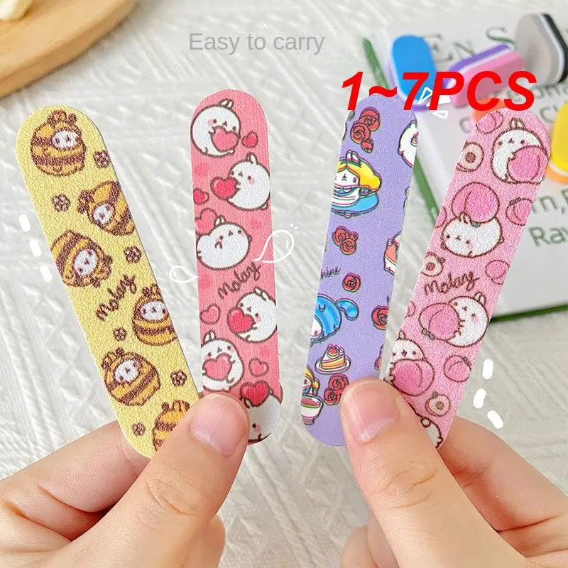 

1~7PCS Precise Manicure 4.5 * 2.0cm Small And Portable Easy To Use Easy To Carry Cute Appearance Nail Maintenance Nail File 10g