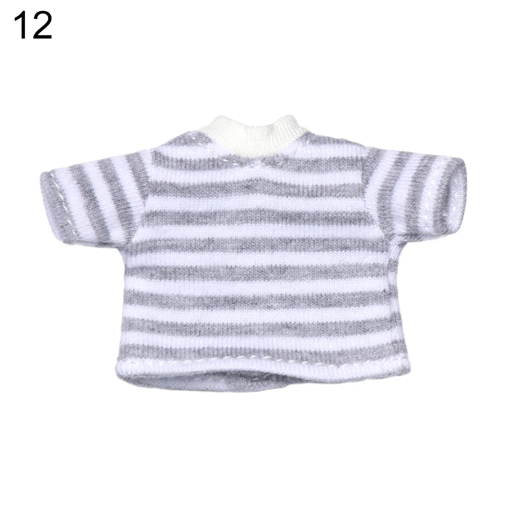 Striped Knit Doll Outfit with T-Shirt, Shorts, & Socks - Cute Gift Set