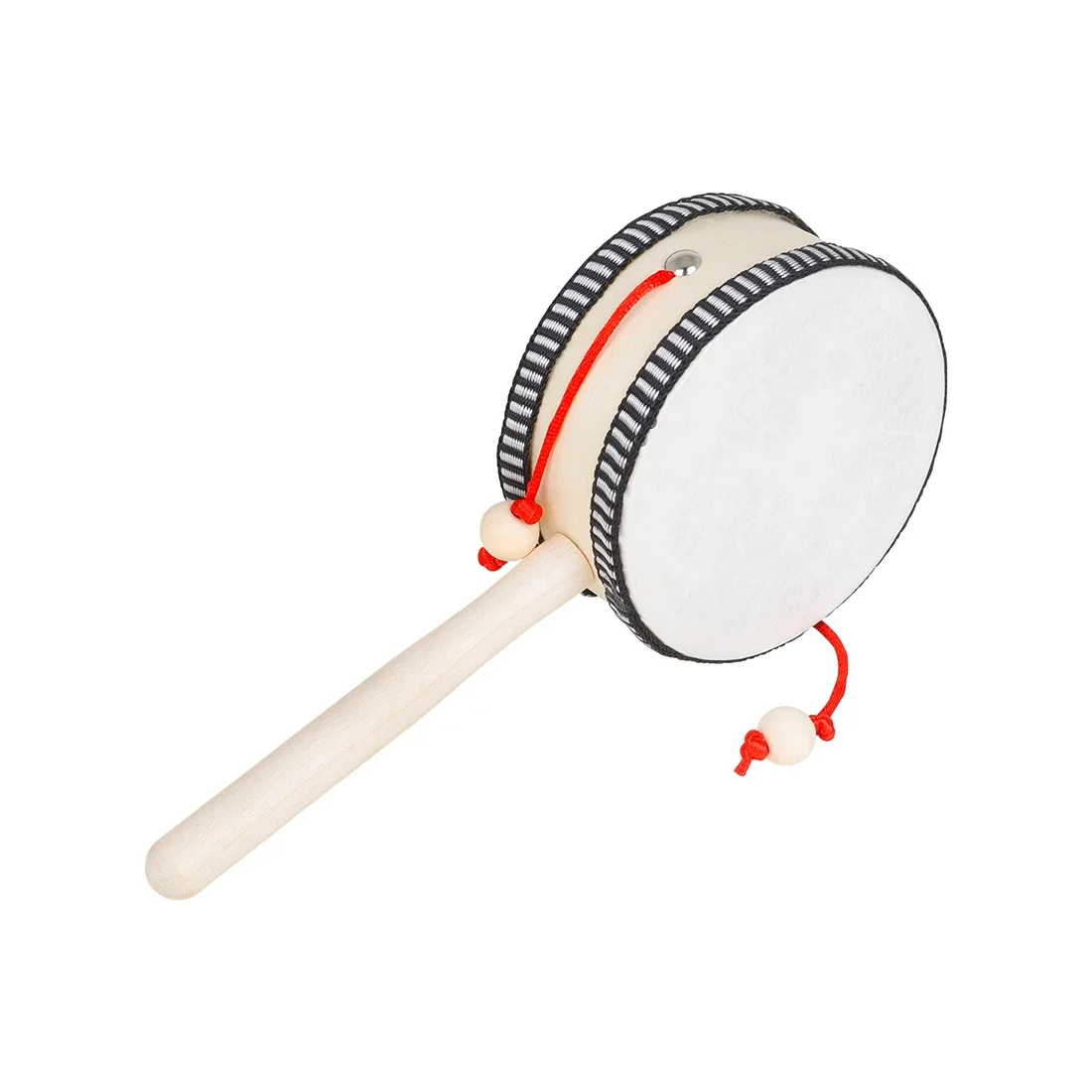 M MBAT Orff 4-inch Rattle Wooden Hand Drum Handheld Early Learning Educational Toys for Children Portable Orff Instrument Rattle