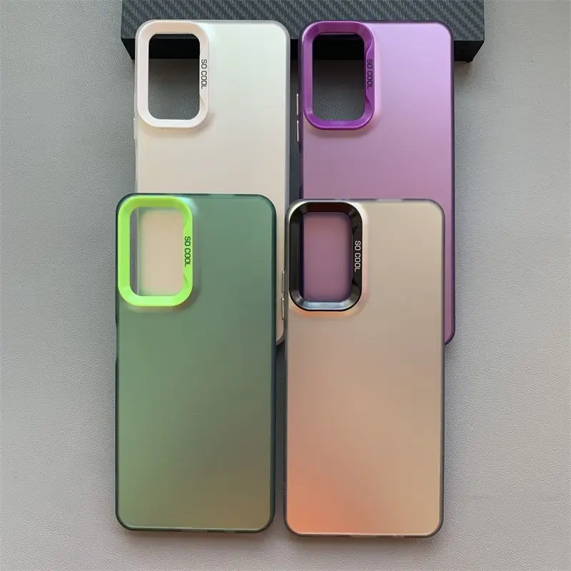 Luxury Metallic Aurora Skin Matte Phone Case Cover