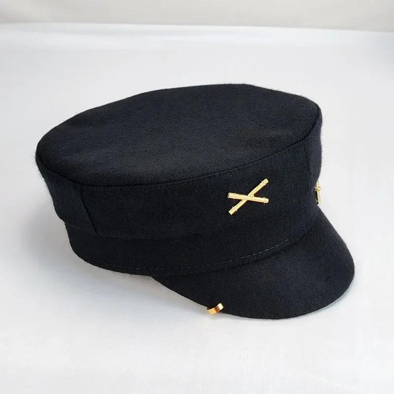 Y2K Brand Designer Newsboy Cap Earrings Hats for Women Sun Hat Letter Military Cap Visor Outdoor Unisex Sombreros De Mujer 4