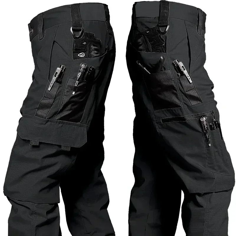 Tactical Work Pants Men Outdoor Cargo Trousers Multi-pocket Waterproof Pant...