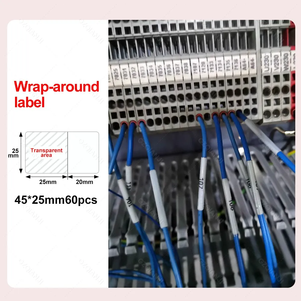 10Rolls for Niimbot M2 M3 Transfer Printer Outdoor Industry Label Cable Sticker Waterproof Freezing-resistant Sunproof Paper