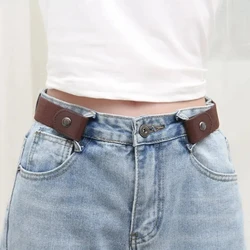 Stylish Unisex Elastic Woven Belt - Invisible, Seamless, and Adjustable (Coffee color)