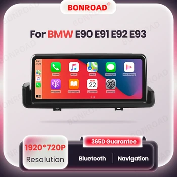 BONROAD-REPRODUCTOR Multimedia Inalámbrico para coche, Radio con pantalla táctil, Bluetooth, Carplay, Android, para BMW Serie 3, E90, E91, E92, E93 1