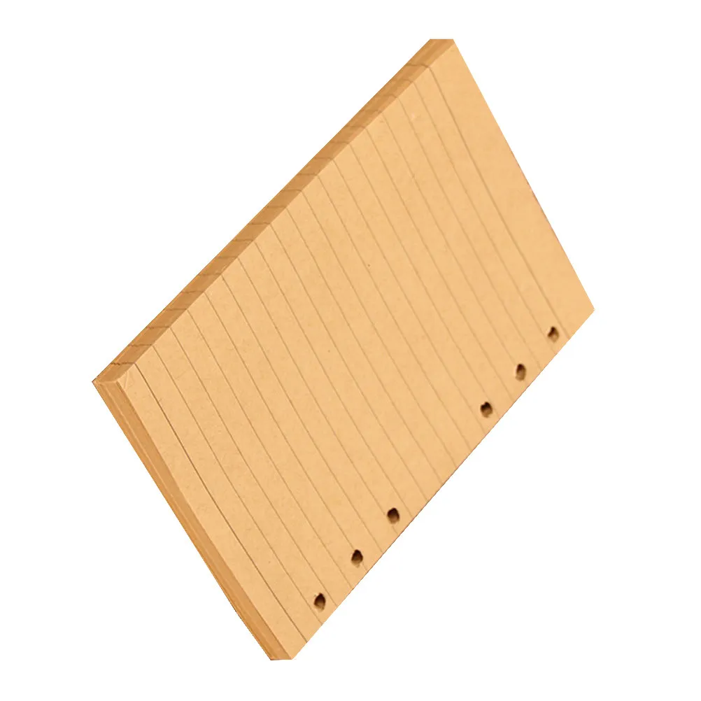 160Pcs 노트북 내부 코어 루스 리프 용지 A6 노트 필기용 다채로운 그리드 패턴 리필 용지 저널 교체 용지