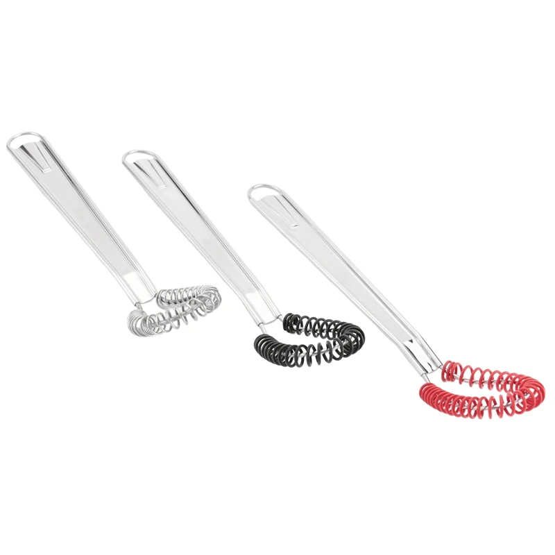 

3 Pack Stainless Steel Mini Egg Whisk, Handheld Milk Frother Foamer Foaming Creamy Coffee Mixer Spring Sauce Blender