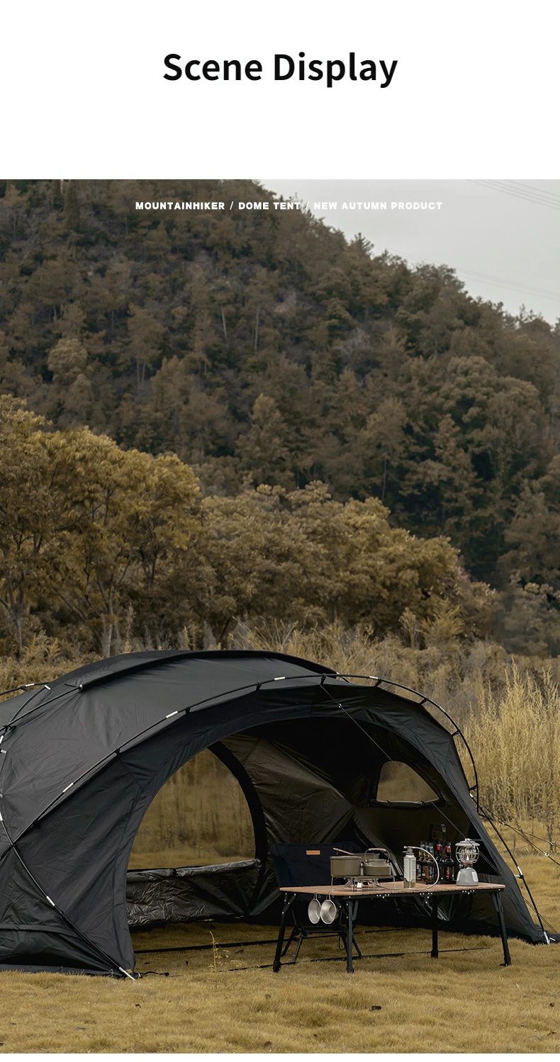 マウンテンハイカー Mountainhiker ドーム型キャンプテント 黒 【公式