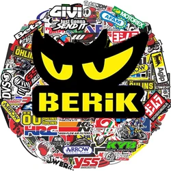 40/80pcs Random Motorcycle Ornamental Stickers Decals Car Bike Helmet Tank Racing Sponsor Logo Set for Honda Yamaha Kawasaki BMW