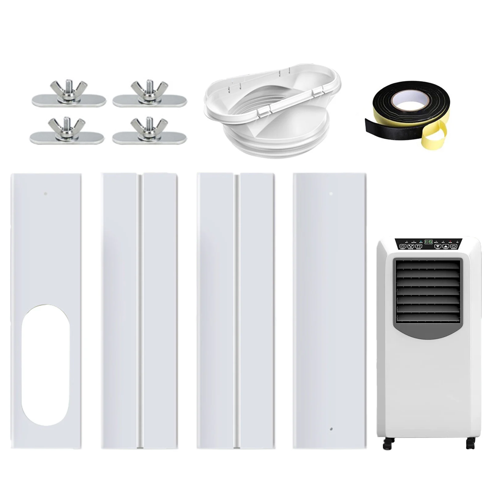 

Portable Air Conditioner Window Kit AC Vent Kit Novel Sliding Rail AC Window Vent Kit Seal For Sliding Window Universal Window