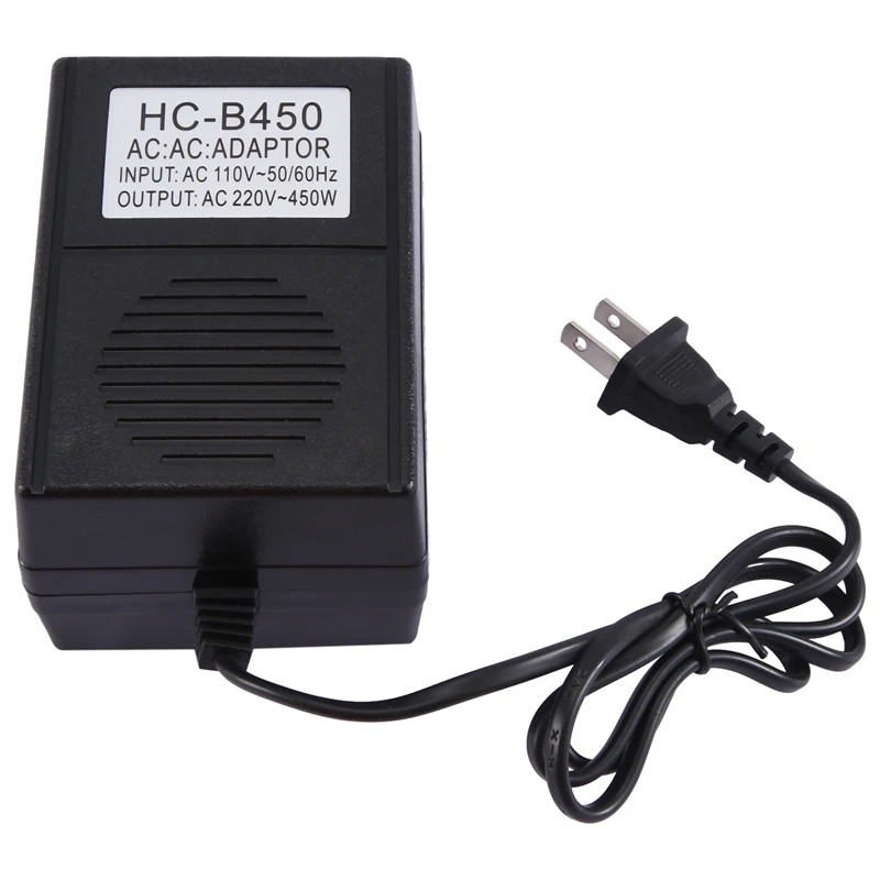 Трансформатор питания 110 В до 220 В, 450 Вт, концентратор кислорода, преобразователь с адаптером питания, вилка стандарта США, простой в использовании