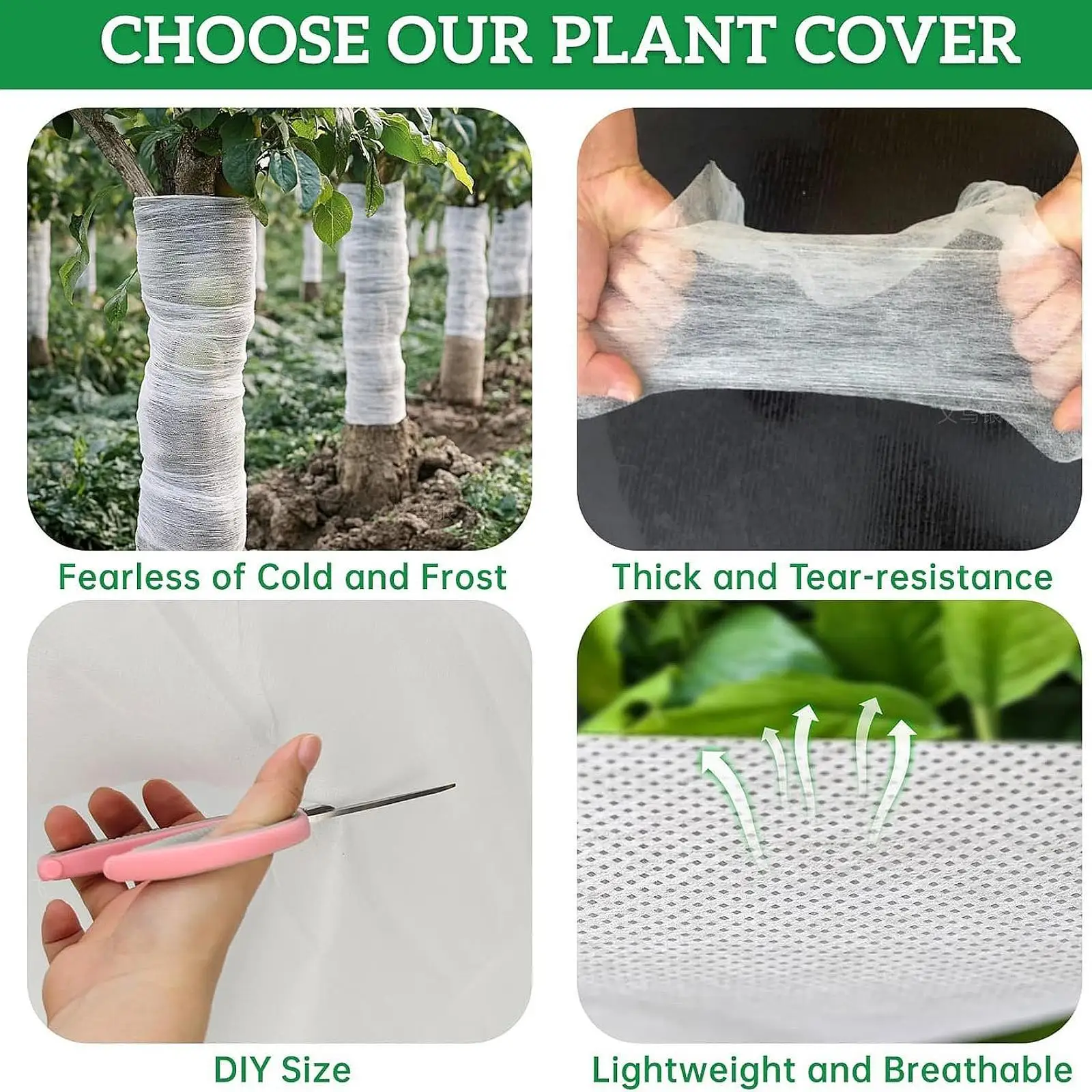 Plant Cover Freeze Protection Nonwoven Frost Blanket Floating Row Cover for Garden Cold Weather Snow Outdoor Plants Raised Bed Plant Cover Freeze Protection Nonwoven Frost Blanket Floating Row Cover for Garden Cold Weather Snow Outdoor Plants Raised Bed