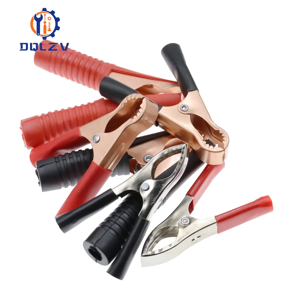 2PCS 30A 50A 100A Rot + Schwarz Krokodil Auto Caravan Van Batterie Test Blei Clips Beste Förderung Krokodilklemmen stecker – Detail 4