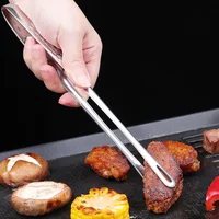 Stainless Steel Barbecue Clip Outdoor Camping Picnic Food Clip Cutlery Extended Steak Buffet Kitchen Clip Camp Cooking Supplies 1
